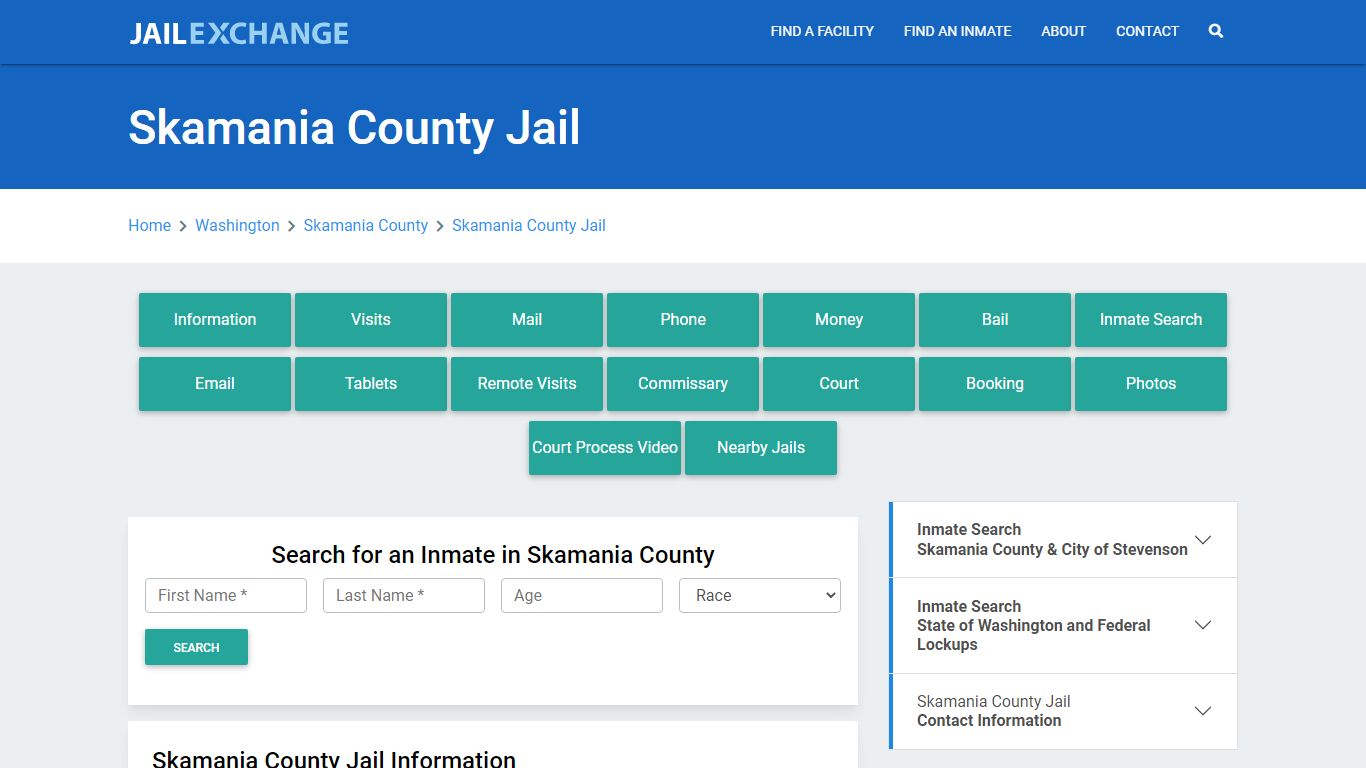 Skamania County Jail Roster Lookup, WA, Inmate Search